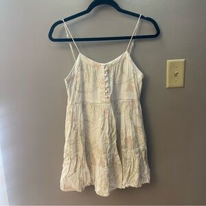 Urban outfitters tiered ruffle paisley sleeveless mini dress